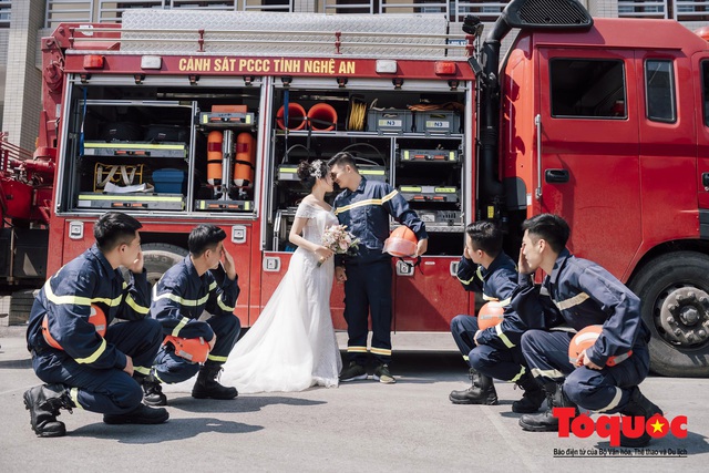 Nghệ An: Bộ ảnh cưới ấn tượng của chàng lính cứu hỏa 9X   - Ảnh 5.