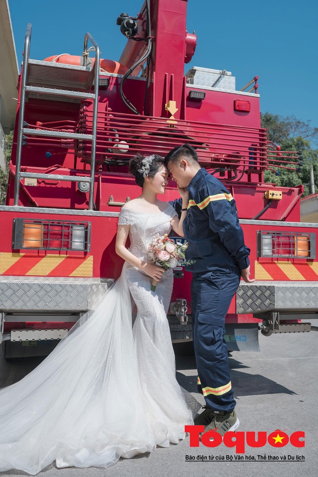 Nghệ An: Bộ ảnh cưới ấn tượng của chàng lính cứu hỏa 9X   - Ảnh 3.