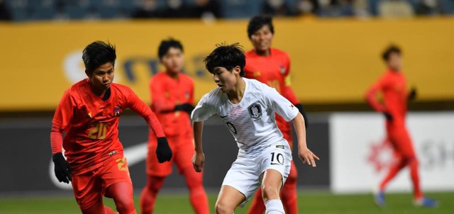 Thảm bại 0-7 trước Hàn Quốc, tuyển nữ Myanmar quyết đánh bại tuyển nữ Việt Nam - Ảnh 1.