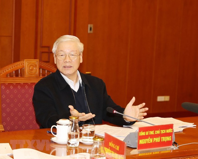 Hình ảnh Tổng Bí thư, Chủ tịch nước Nguyễn Phú Trọng chủ trì họp Tiểu ban Văn kiện ĐH XIII của Đảng - Ảnh 2.