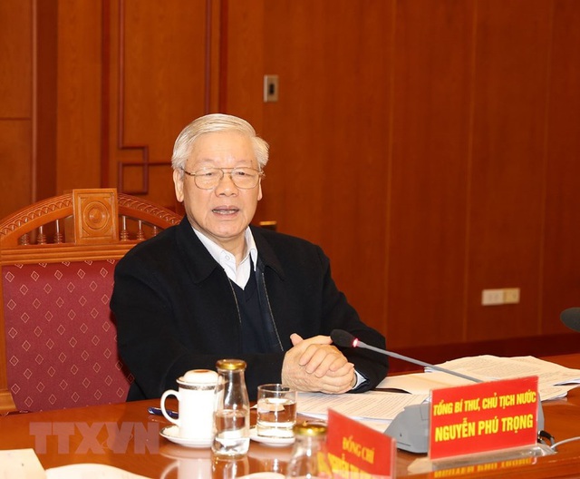 Hình ảnh Tổng Bí thư, Chủ tịch nước Nguyễn Phú Trọng chủ trì họp Tiểu ban Văn kiện ĐH XIII của Đảng - Ảnh 4.