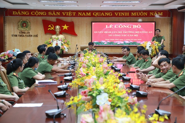 Bộ Công an điều động, bổ nhiệm nhiều cán bộ tại Thừa Thiên Huế - Ảnh 1.