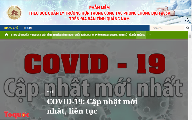 Quảng Nam vận hành phần mềm theo dõi, quản lý về dịch Covid-19 - Ảnh 1.