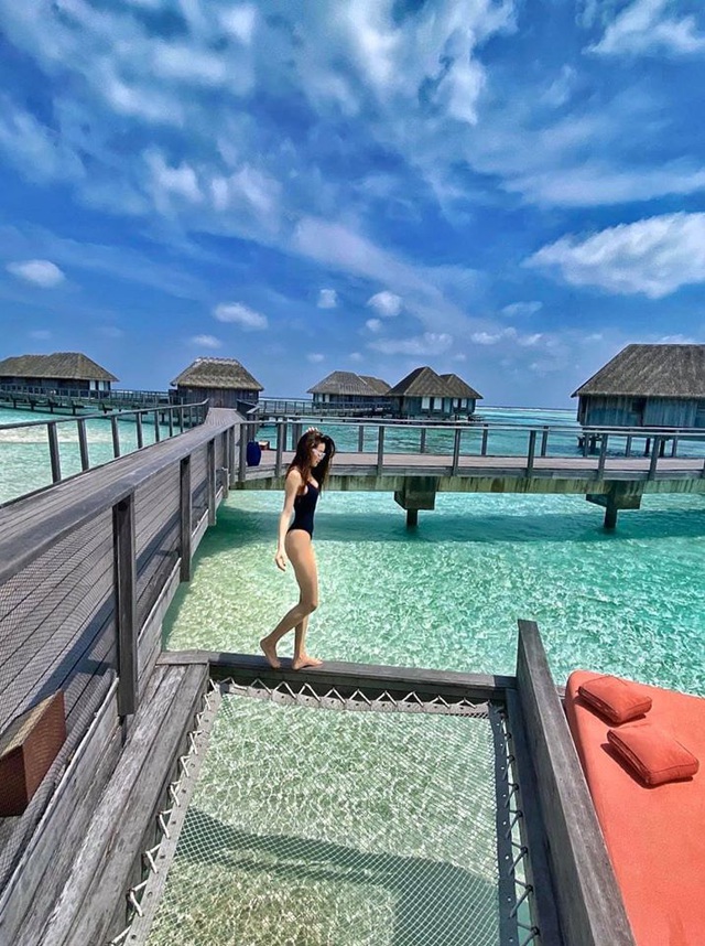 Subeo học online khi đi du lịch cùng Hồ Ngọc Hà và Kim Lý ở Maldives - Ảnh 4.