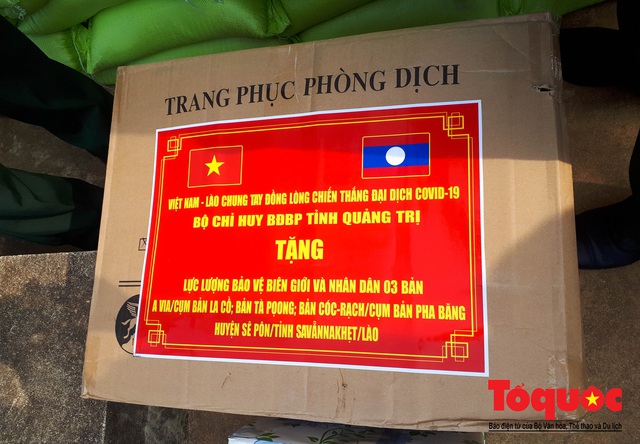 Biên phòng Quảng Trị chung tay, tiếp sức cho lực lượng bảo vệ biên giới Lào chống dịch - Ảnh 2.