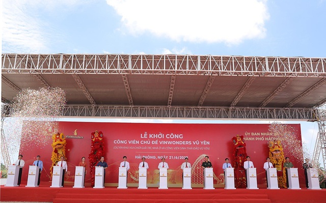 Thủ tướng Nguyễn Xuân Phúc dự lễ khởi công công viên chủ đề VinWonders Vũ Yên lớn nhất Việt Nam - Ảnh 3.