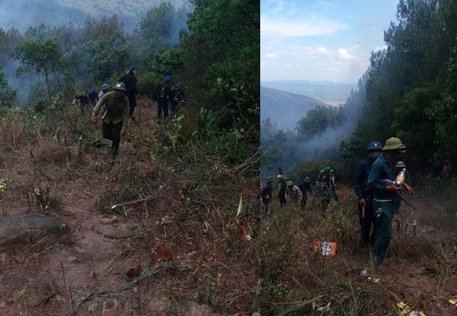 Nghệ An: Hàng nghìn người đang căng mình chữa cháy rừng suốt 14 giờ đồng hồ - Ảnh 2.