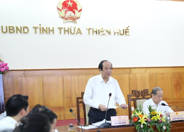 Bộ trưởng, Chủ nhiệm VPCP làm việc với Thừa Thiên Huế - Ảnh 1.