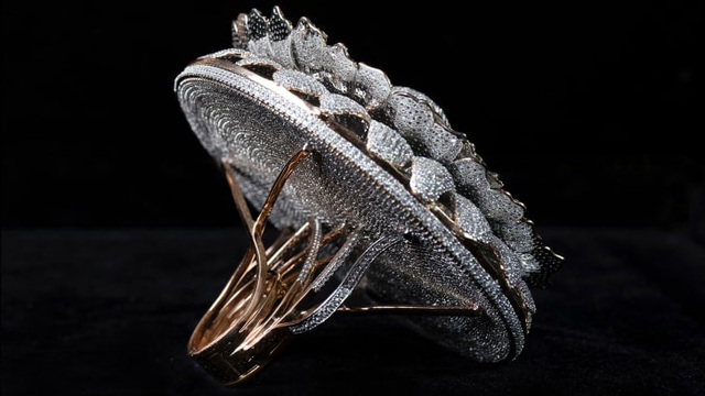 Chiêm ngưỡng chiếc nhẫn đính hàng nghìn viên kim cương đạt kỷ lục Guinness - Ảnh 2.