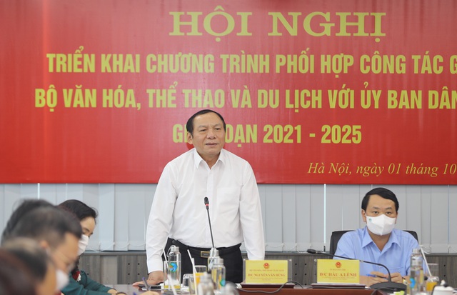 Ký kết Chương trình phối hợp công tác giữa Bộ VHTTDL và Ủy ban Dân tộc giai đoạn 2021-2025 - Ảnh 3.