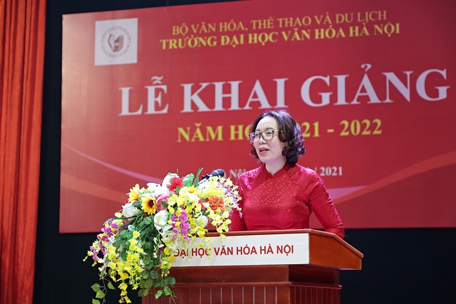 Trường Đại học Văn hóa Hà Nội tổ chức lễ khai giảng năm học mới 2021-2022 - Ảnh 1.