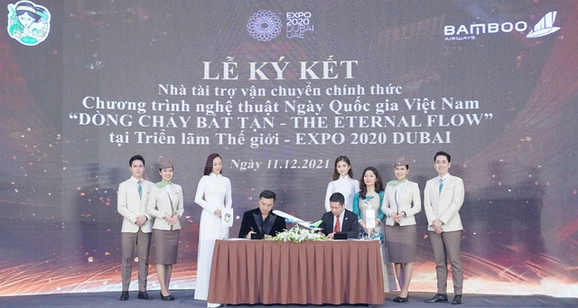 Bamboo Airways bảo trợ vận chuyển hàng không cho đoàn Việt Nam tham dự Triển lãm Thế giới EXPO 2020 Dubai - Ảnh 1.