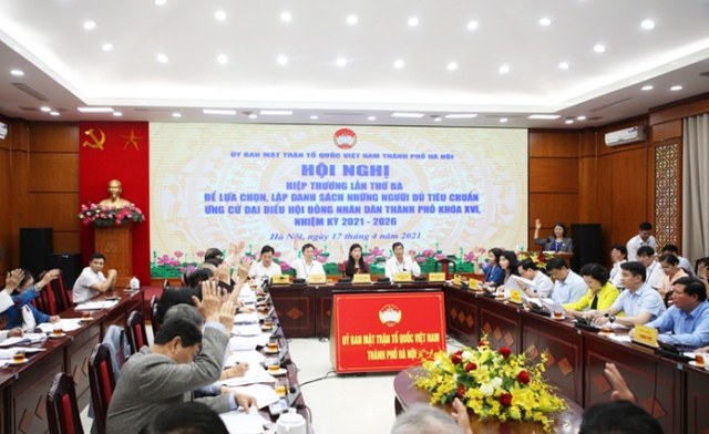 Hà Nội: Thông qua danh sách 160 ứng cử viên đại biểu HĐND TP nhiệm kỳ 2021-2026 - Ảnh 1.