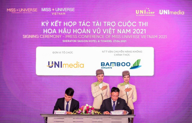 Bamboo Airways bảo trợ vận chuyển hàng không cho cuộc thi Hoa hậu Hoàn vũ Việt Nam 2021 - Ảnh 1.