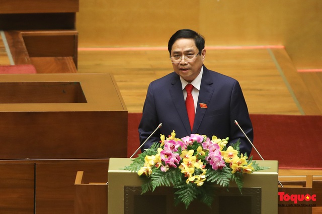 Chùm ảnh: Tân Thủ tướng Chính phủ Phạm Minh Chính tuyên thệ nhậm chức - Ảnh 9.
