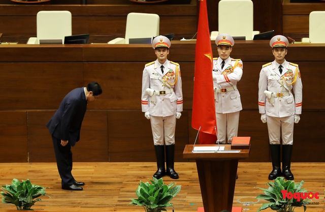 Chùm ảnh: Tân Thủ tướng Chính phủ Phạm Minh Chính tuyên thệ nhậm chức - Ảnh 4.