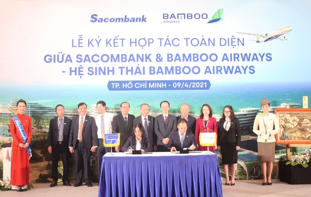Sacombank và Bamboo airways hợp tác toàn diện - Ảnh 1.