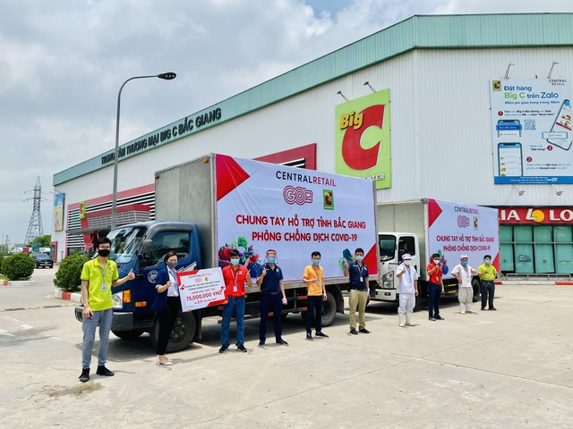 Central Retail tiếp sức cho tuyến đầu chống dịch Covid-19 ở Bắc Giang và Vĩnh Phúc - Ảnh 1.