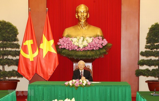 Tổng Bí thư Nguyễn Phú Trọng điện đàm với Tổng thống Hàn Quốc - Ảnh 1. Tổng Bí thư Nguyễn Phú Trọng điện đàm với Tổng thống Hàn Quốc - Ảnh 1.