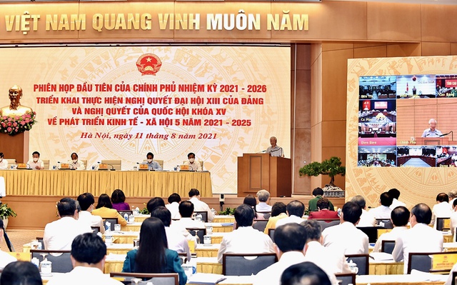Chùm ảnh: Phiên họp toàn thể đầu tiên của Chính phủ nhiệm kỳ 2021-2026 - Ảnh 8.