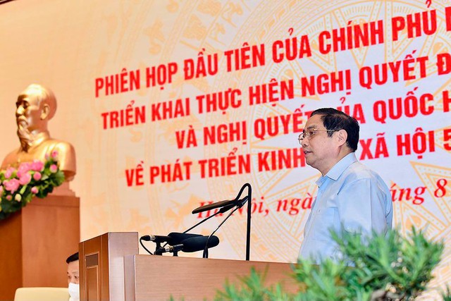 Chùm ảnh: Phiên họp toàn thể đầu tiên của Chính phủ nhiệm kỳ 2021-2026 - Ảnh 5.