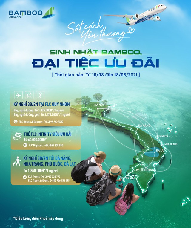 “Cơn mưa” ưu đãi hấp dẫn mở đầu tháng sinh nhật Bamboo Airways - Ảnh 3.