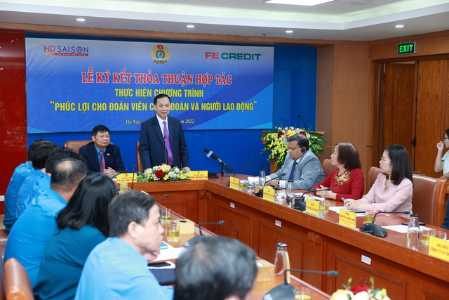 FE CREDIT ký kết thỏa thuận hợp tác cùng Tổng Liên đoàn Lao động Việt Nam triển khai gói vay ưu đãi 10.000 tỷ đồng dành cho công nhân - Ảnh 3.