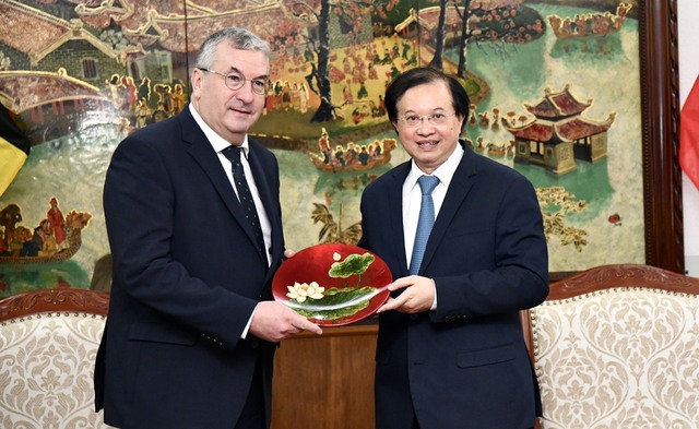 Thứ trưởng Tạ Quang Đông tiếp Bộ trưởng - Thủ hiến Wallonie-Bruxelles - Ảnh 2.