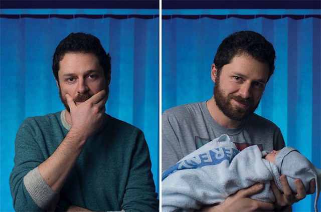 Bộ ảnh ấm lòng: Phản ứng của cánh mày râu trong lần đầu tiên làm cha chụp ngay trước và sau khi vào phòng sinh - Ảnh 5.