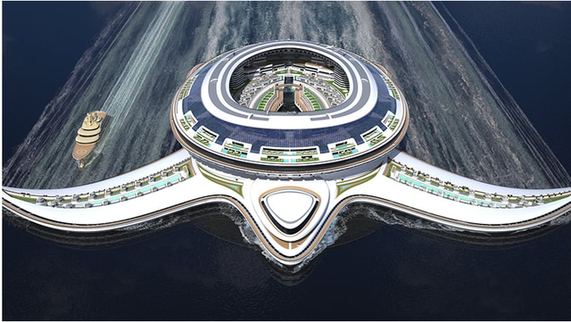 Siêu du thuyền của tương lai: Hình dạng như rùa biển, chứa được 60.000 người, tốn 8 tỷ USD để chế tạo - Ảnh 1.