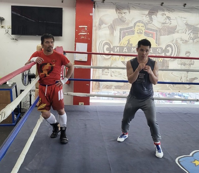 Nhà vô địch Đinh Hồng Quân tập chung cùng Manny Pacquiao tại Philippines - Ảnh 2.