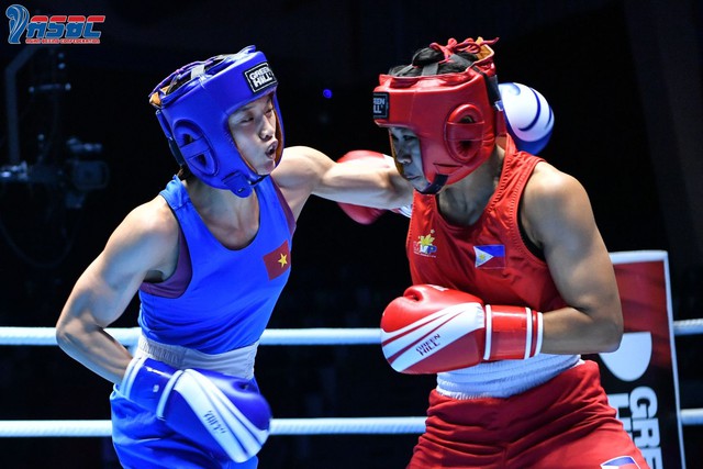 Nguyễn Thị Tâm vượt qua đối thủ Philippines tại giải vô địch boxing châu Á - Ảnh 1.