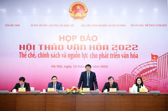 800 đại biểu tham dự Hội thảo Văn hóa 2022: Thể chế, chính sách và nguồn lực cho phát triển văn hóa - Ảnh 1.