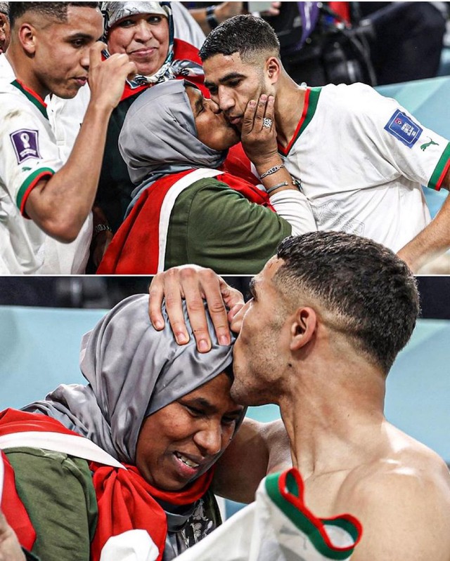 Phía sau hành trình đẹp như cổ tích của đội tuyển Morocco tại World Cup là mẹ, là gia đình! - Ảnh 3.