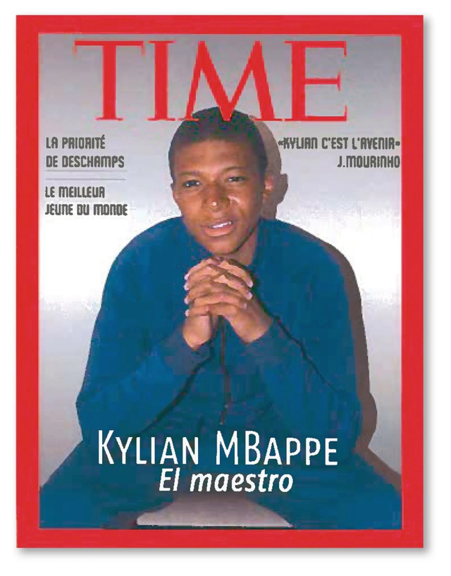 Điều &quot;điên rồ&quot; trong cuộc đời Kylian Mbappé: Tự thiết kế bìa tạp chí hình của mình năm 15 tuổi, 4 năm sau mọi điều đều thành sự thật - Ảnh 1.