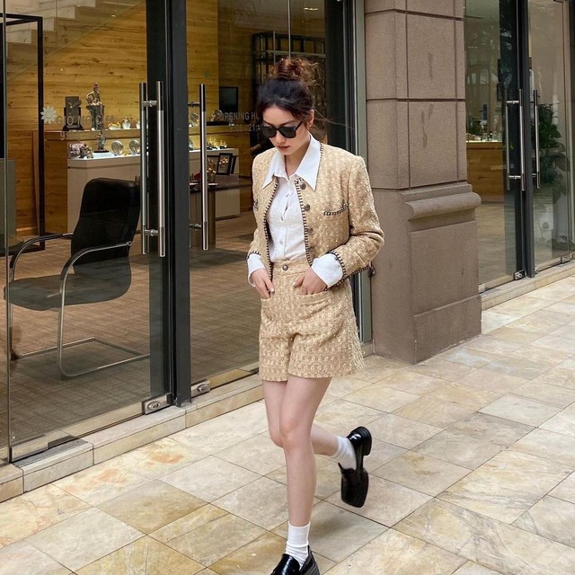 Tham khảo 10 mẫu áo dạ tweed  - Ảnh 7.