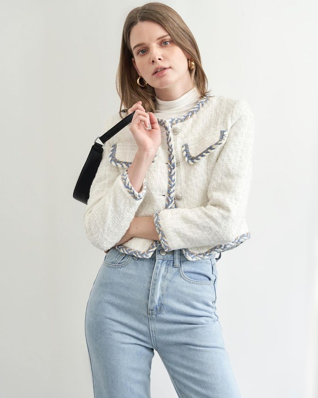 Tham khảo 10 mẫu áo dạ tweed  - Ảnh 2.