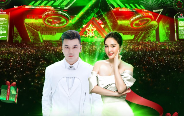 Bảo Thy tái hợp Ưng Hoàng Phúc tái hiện loạt hit một thời tại Heineken Countdown Party 2023 Nha Trang - Ảnh 1.