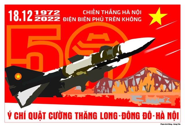 Phát hành tranh cổ động tuyên truyền kỷ niệm 50 năm Chiến thắng Hà Nội – Điện Biên Phủ trên không - Ảnh 3.