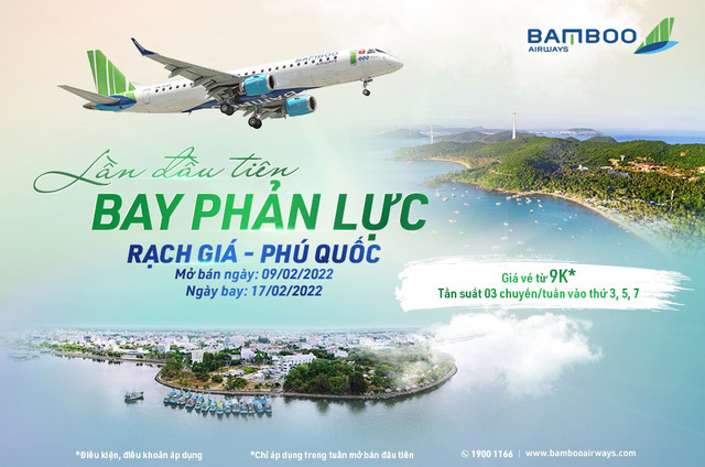 Bamboo Airways mở bán vé bay Rạch Giá - Phú Quốc, giá chỉ từ 9.000 đồng - Ảnh 1.