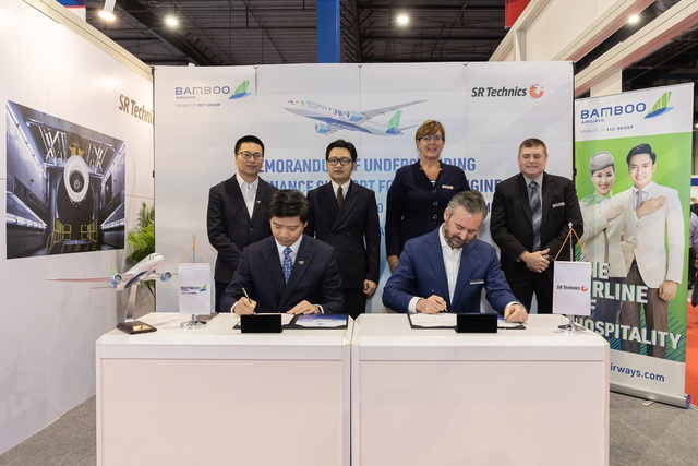 Bamboo Airways ký thỏa thuận động cơ trị giá 60 triệu USD với SR Technics, thảo luận mua Boeing 777X tại Singapore Airshow - Ảnh 1.