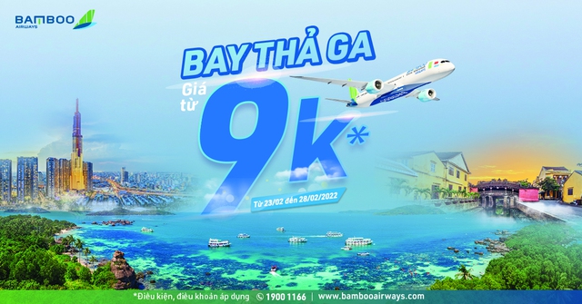 Chỉ từ 9.000 Đồng, sở hữu vé bay muôn nơi với Bamboo Airways - Ảnh 1.