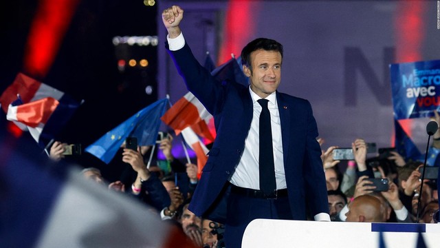 Tống thống Pháp Emmanuel Macron tái đắc cử - Ảnh 1.