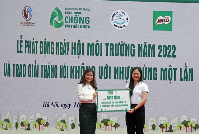Nestlé MILO đồng hành trao giải cuộc thi ‘Tháng hành động nói không với nhựa dùng một lần’ và phát động ‘Ngày hội môi trường năm 2022’ tại hơn 2.000 trường học  - Ảnh 3.