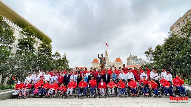 Đoàn thể thao Người khuyết tật Việt Nam xuất quân dự ASEAN Para Games 11 - Ảnh 1.