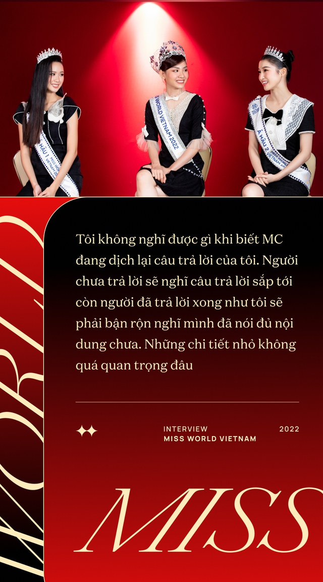 Phỏng vấn Top 3 Hoa hậu Thế giới Việt Nam 2022: Mai Phương lên tiếng tin đồn hẹn hò đại gia, 2 Á hậu tiết lộ mục đích dùng tiền thưởng  - Ảnh 3.