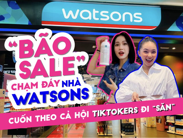 “Bão khuyến mãi” chạm đáy nhà Watsons cuốn theo cả hội TikTokers đi “săn”: Tới nơi mới thấy cả thế giới cùng ở đây! - Ảnh 1.