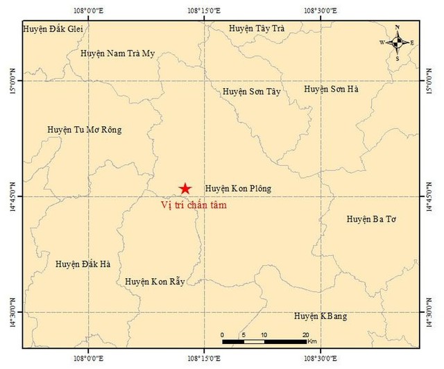 Động đất rất mạnh ở Kon Tum, rung lắc tới Quảng Nam - Đà Nẵng - Ảnh 1.
