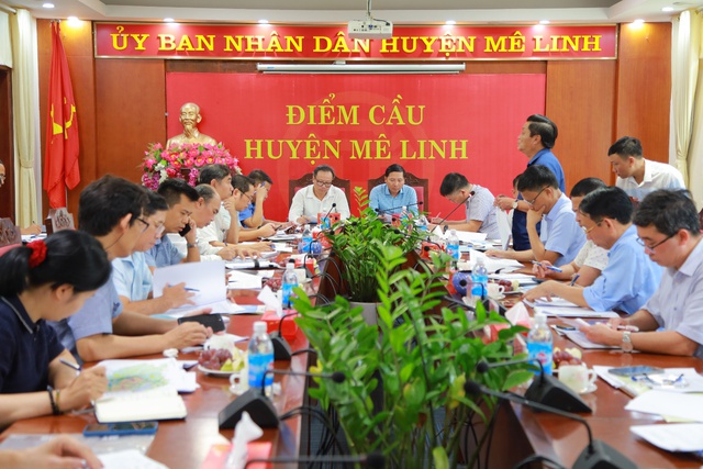 Sở Quy hoạch Kiến trúc Hà Nội làm việc với huyện Mê Linh về công tác quy hoạch trên địa bàn huyện - Ảnh 1.