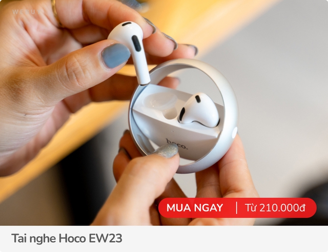Tai nghe Hoco EW23: Hộp sạc xoay tròn lạ mắt, thiết kế y hệt AirPods 3, giá rất rẻ - Ảnh 9.